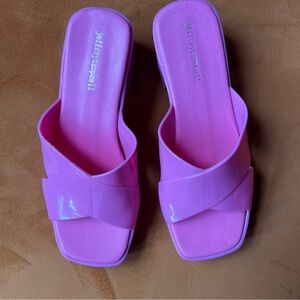 Jeffery Campbell pink Barbie healed sandal